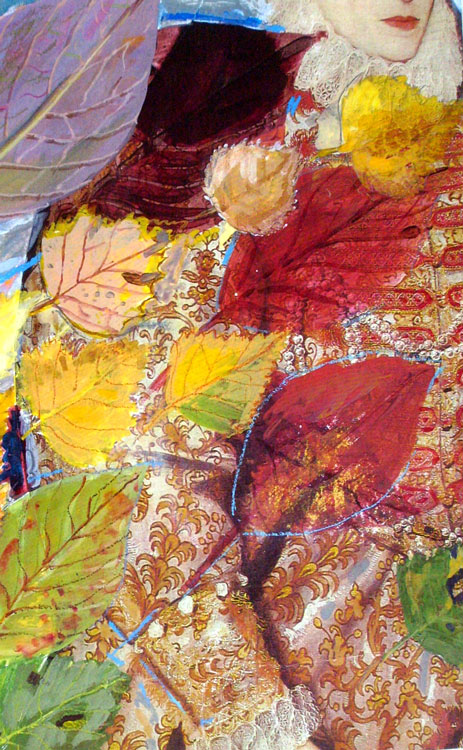 Queen & stormy Autumn, 29 x 19 cm, mixed technique